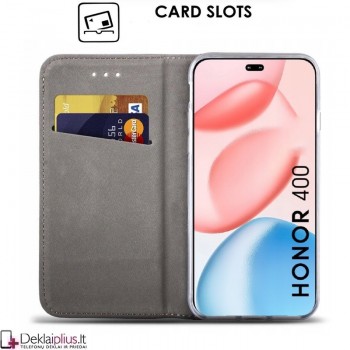 Telone atverčiamas dėklas - juodas (Huawei Honor 400 Smart)